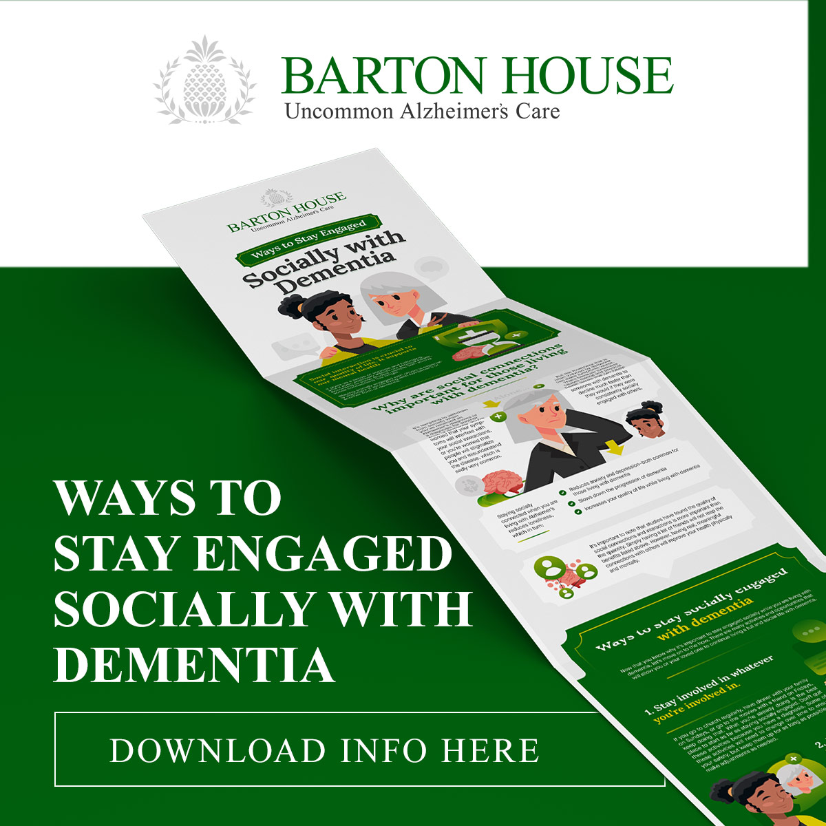 Infographic: Ways to Stay Engaged Socially With Dementia - Barton House - Sugar Land, TX